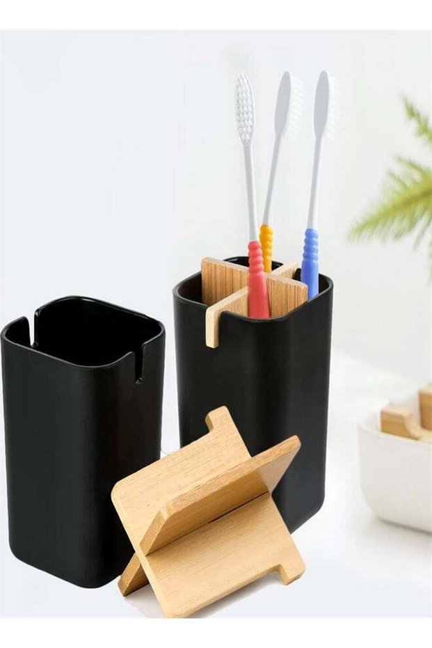 EXCEFORE, Bamboo Toothbrush Holder, ELECDON Multifunctional Electric Toothbrush Holder, Naturally T