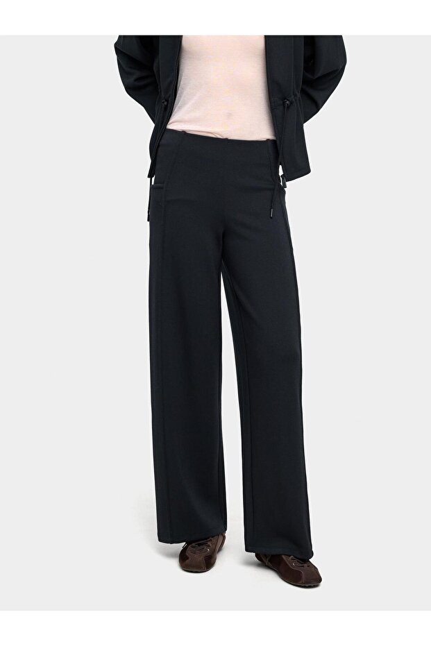 Elastik Bel Düz Pantolon - 2