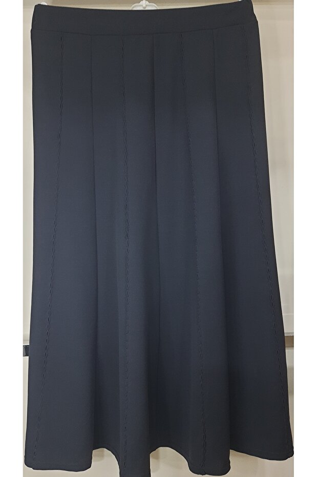 Star New First Class Cross-Stitch Pattern Lycra Fabric Stretchy Mother Plus Size Piecewise Elastic Skirt - 1