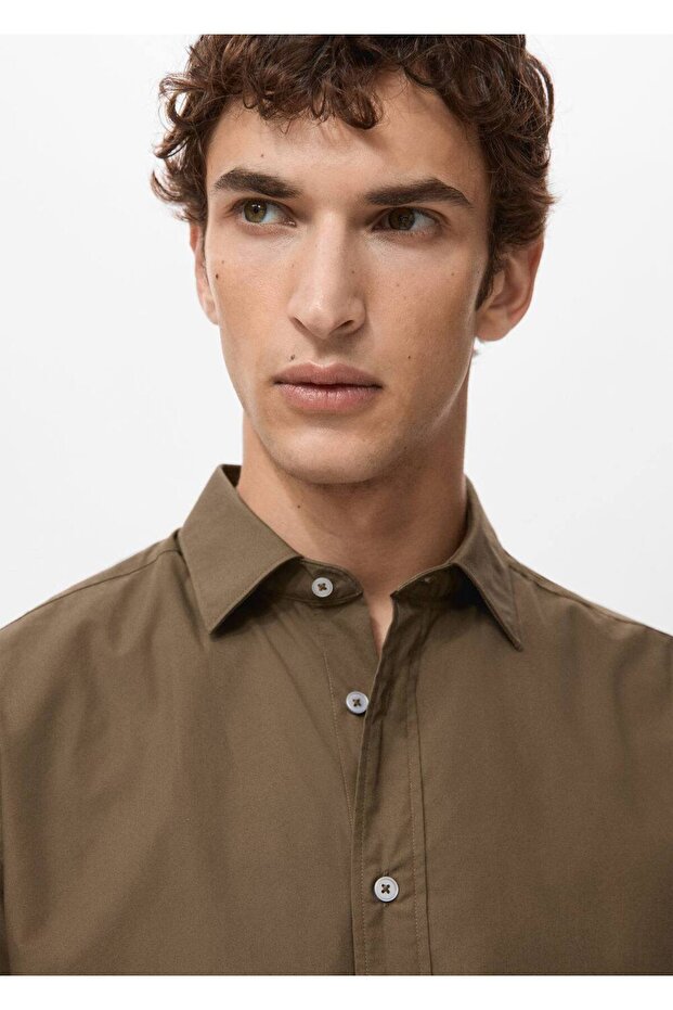 Regular fit %100 pamuklu gömlek - 5