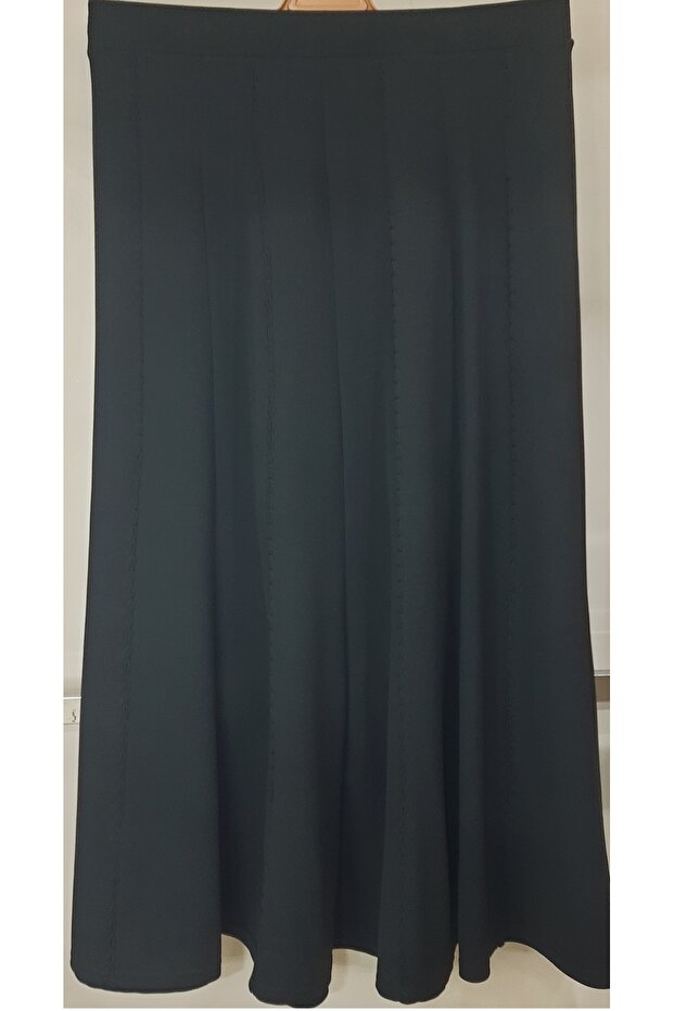 Star New First Class Cross-Stitch Pattern Lycra Fabric Stretchy Mother Plus Size Piecewise Elastic Skirt - 1