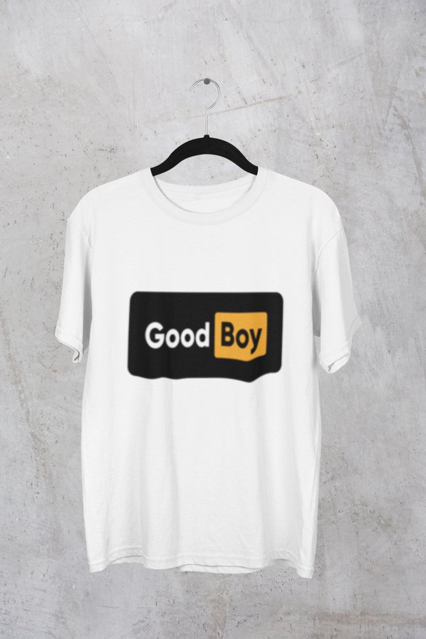 Good Boy Printed Circular Neck Cotton Ov Oversized Alip Short Sleeve Unisex Tshirt
