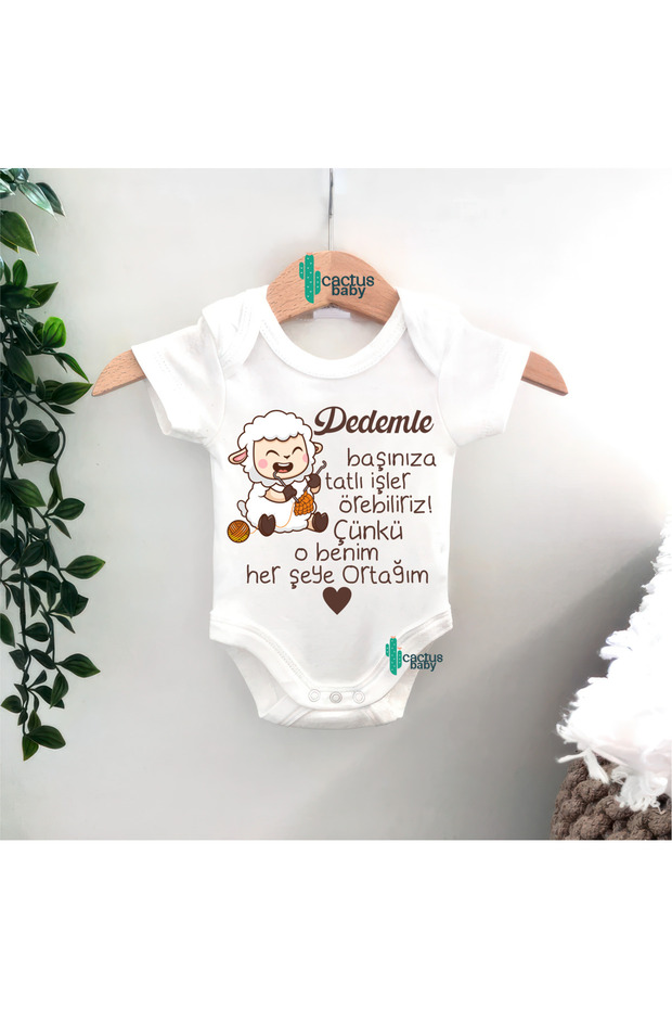 Dayi Amca Dede Hala Teyze Abla Abi̇ Written Baby Bodysuit 100% Cotton