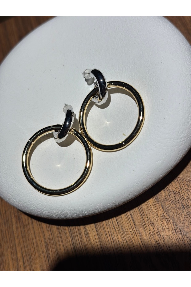 حلقة متشابكة مع أقراط بلونين - 2