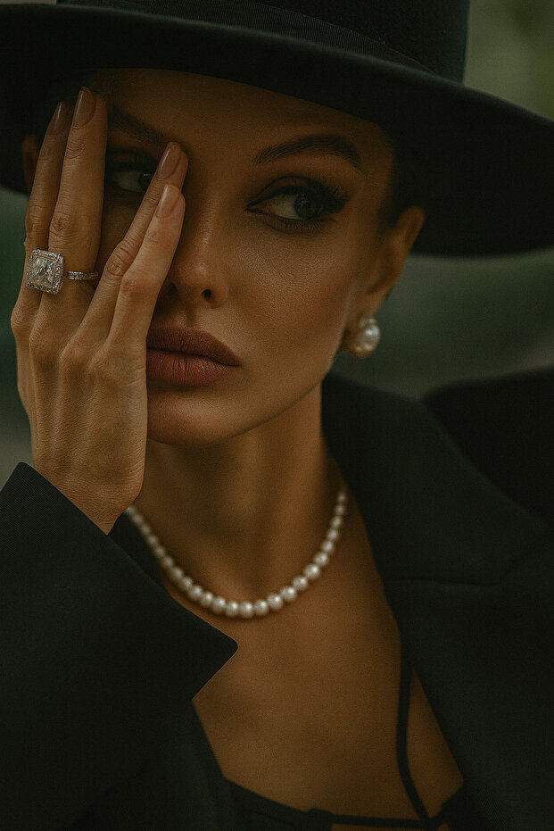 Minimal Kadın İnci Kolye - 1