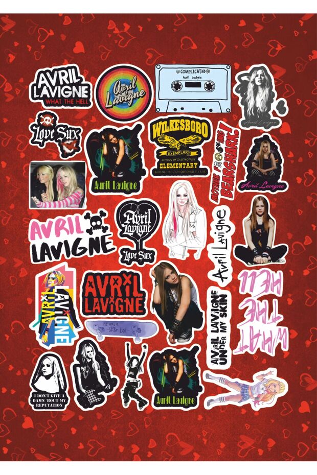 Avril Lavigne Sticker Set | Laptop Agenda Notebook Tablet Phone Notebook Sticker Bullet Journal