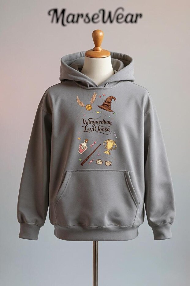 Printed Cotton 3 Thread Oversize Sweatshirt