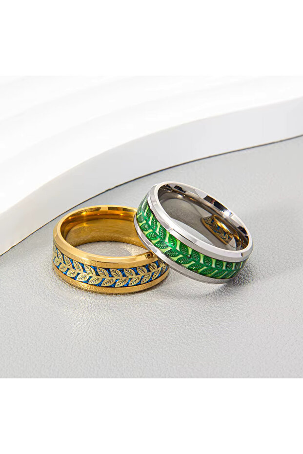 Inel Leaf argintiu - 2