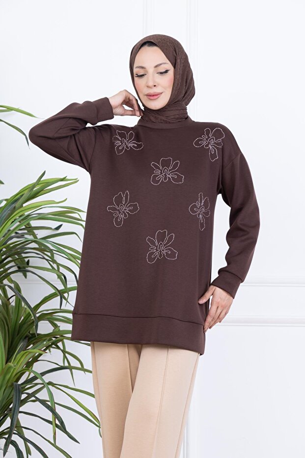 BONCUK NAKIŞLI MODAL TUNİK - 2