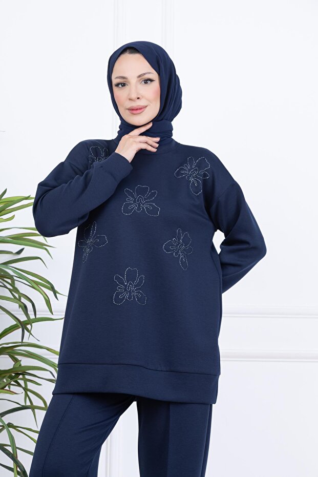 BONCUK NAKIŞLI MODAL TUNİK - 7