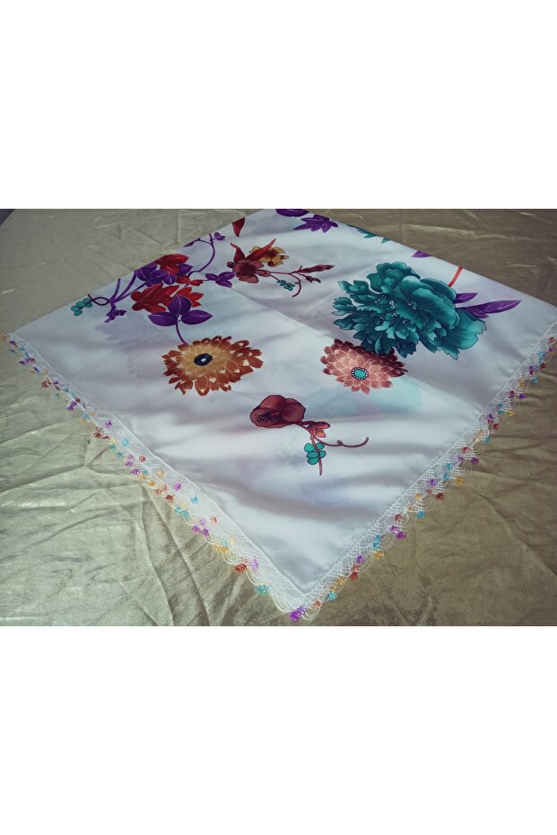 Cenk and Zarif Handcrafted Needlework Embroidery/Yemeni Needlework/Tulle Handwork/Head Covering