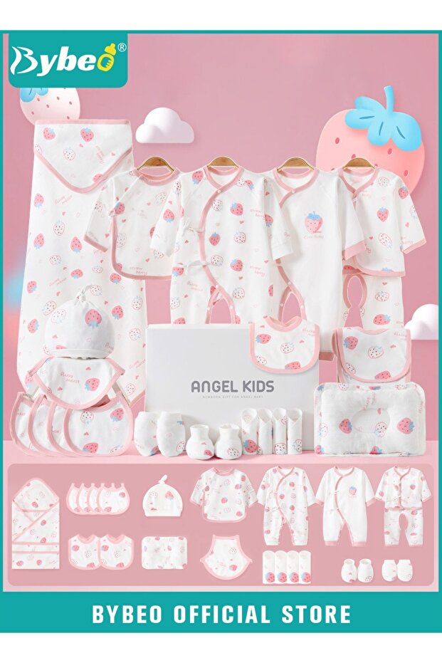 24PCS Newborn Baby Gift Set, Newborn Layette Gift Set for Boys and Girls, Babies Essential Clothes A