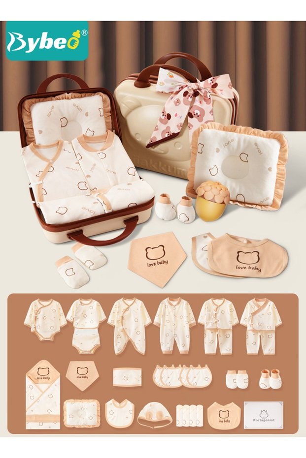 30PCS Newborn Baby Gifts Set, Newborn Layette Gift Set, Baby Clothes Accessories Set for Boys and Gi