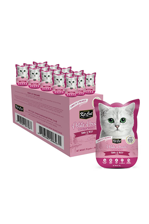 Petite Pouch 70g – Tuna & Beef (1*10) Pouches in a Box