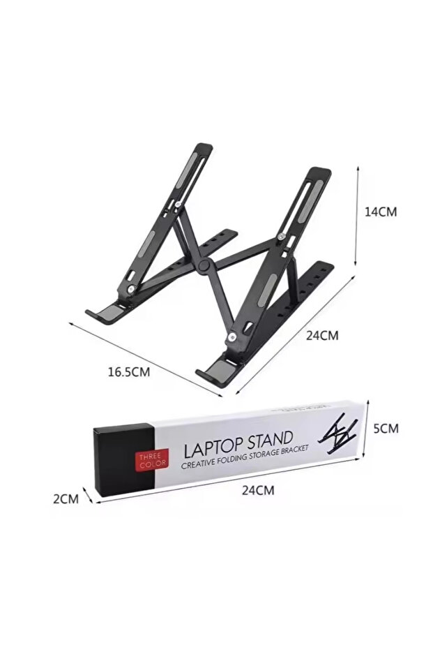 Foldable Laptop Stand – Adjustable, Portable, Ergonomic Riser for 10–18" Devices
