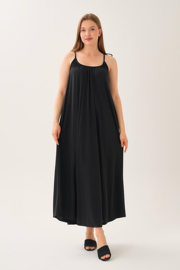 Flowy Maxi Dress with Tie-Up String Straps