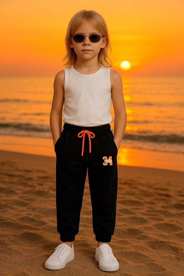 Child Printed Sweatpants Winter Cotton