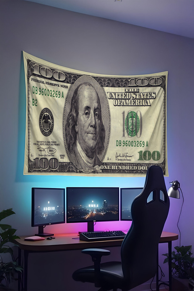 For Printed Wall Covering – Gamer Themed, High-Quality Fabric, Tapestry Wall Carpet