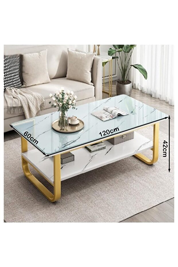 طاولة قهوة مكونة من طبقتين - 3