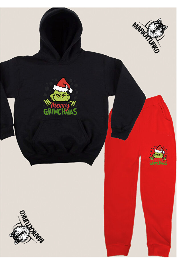 Grinch Christmas B Printed Special Design Children's Sweat-Sweatpants Set