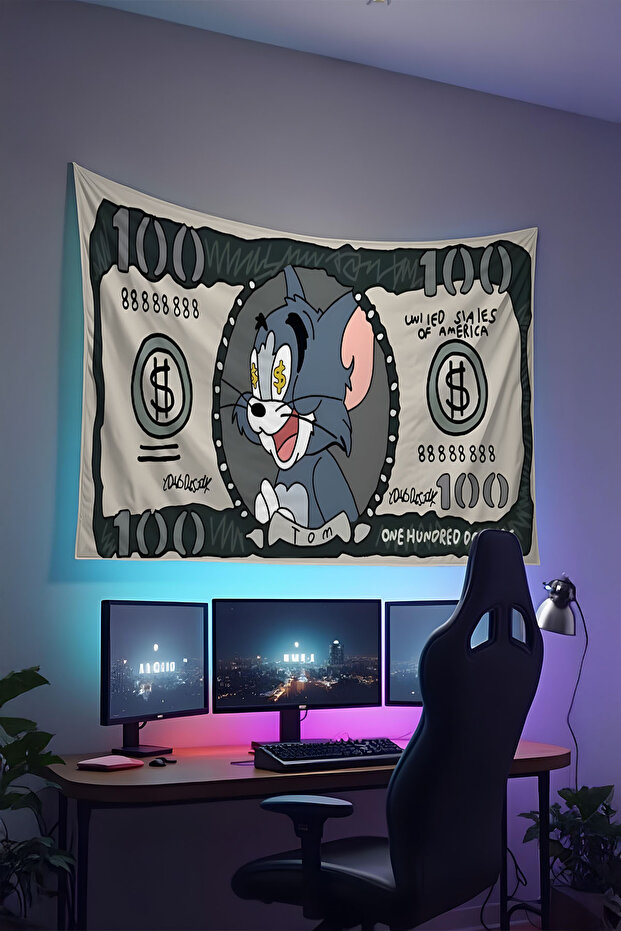 For Printed Wall Covering – Gamer Themed, High-Quality Fabric, Tapestry Wall Carpet