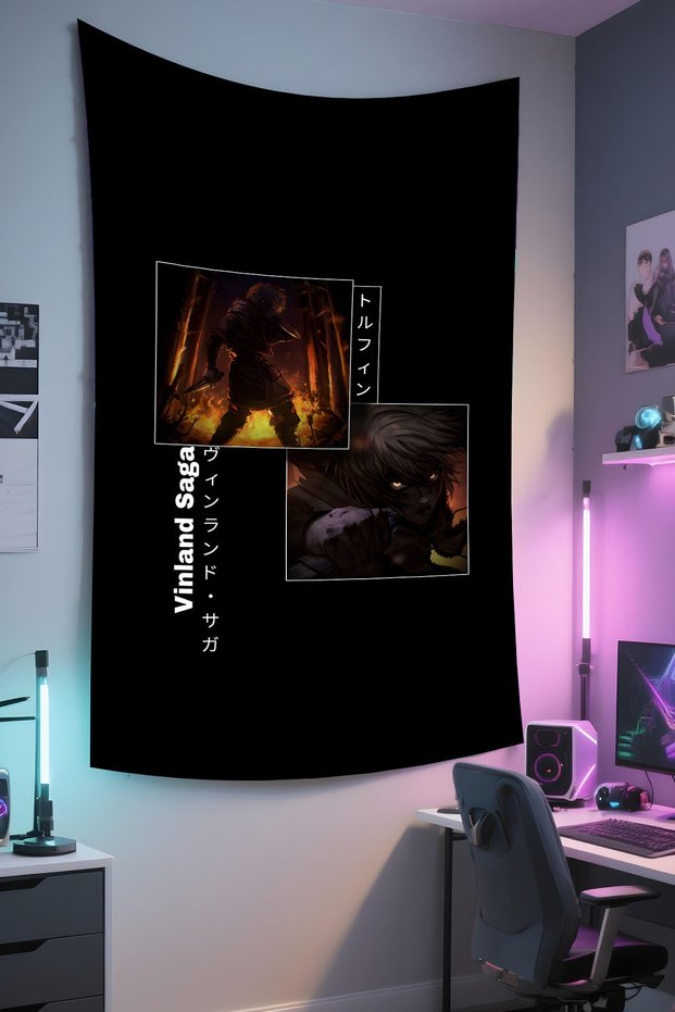 Anime Printed Wall Covering β Anime & Gamer Themed, High-Quality Fabric, Tapestry Wall Carpet