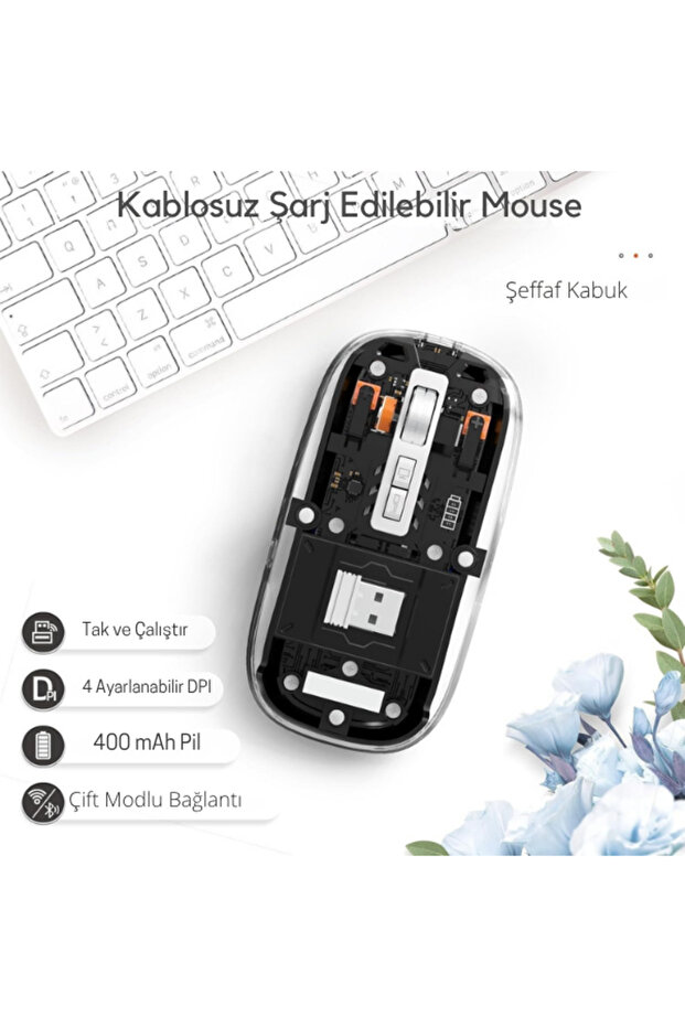 • ŞEFFAF KABLOSUZ MOUSE - 1
