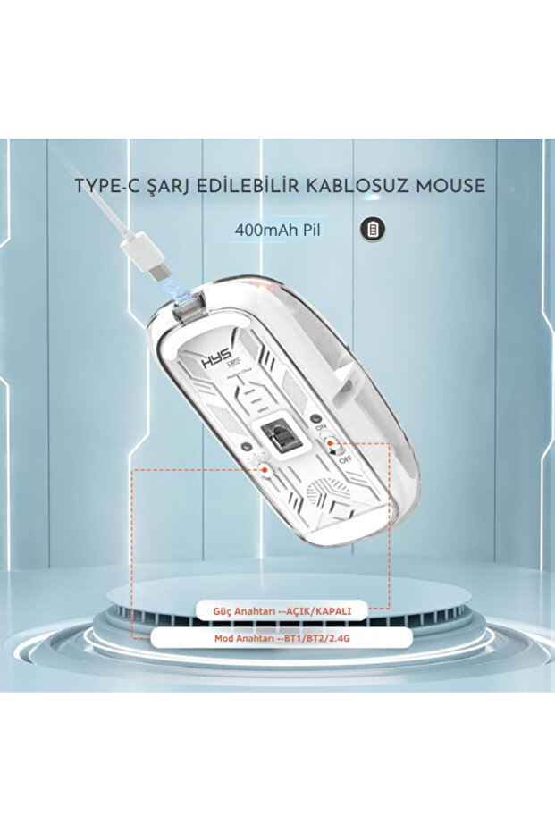 • ŞEFFAF KABLOSUZ MOUSE - 4