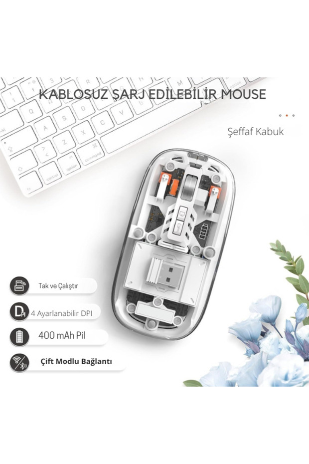 • ŞEFFAF KABLOSUZ MOUSE - 1