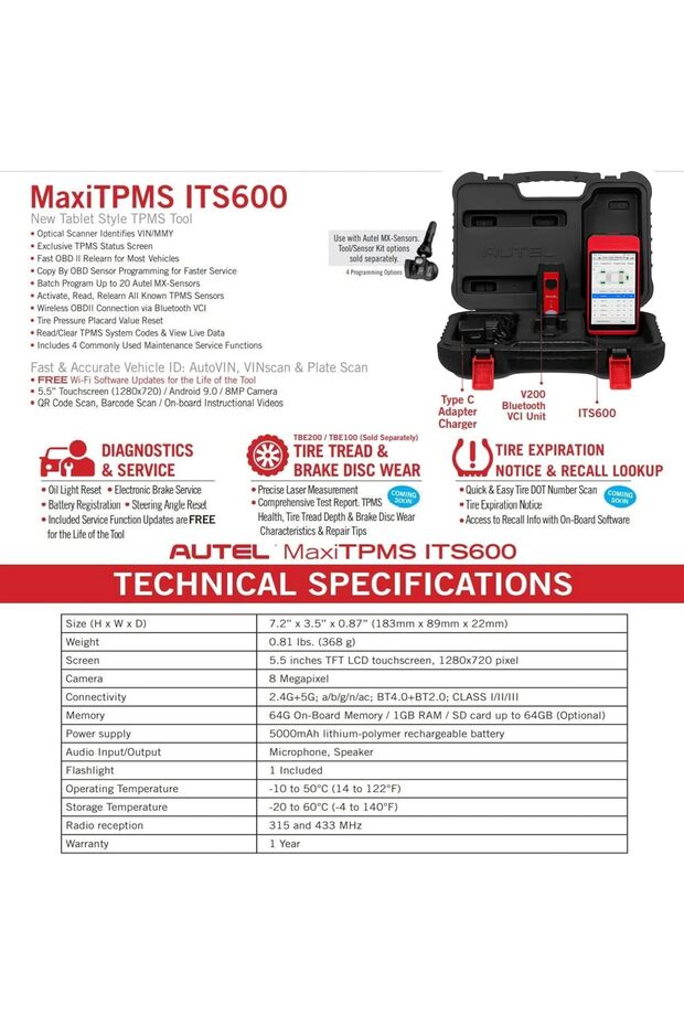 أداة MaxiTPMS ITS600 TPMS (2025) - 6