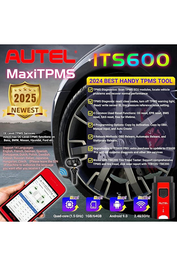 أداة MaxiTPMS ITS600 TPMS (2025) - 2