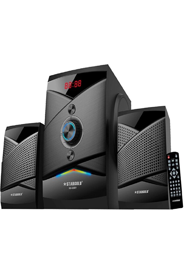 2.1 Multimedia Speaker System with Subwoofer, 90W Speakers with Front Handle sG-G2021 - 1