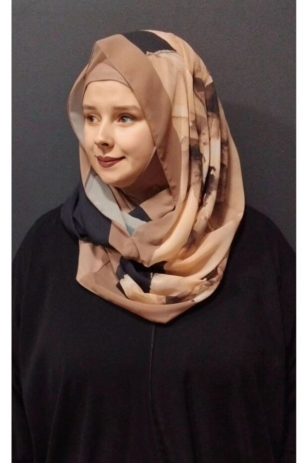 Nirvana Boneli Şal - Desenli Vizon Siyah - 3