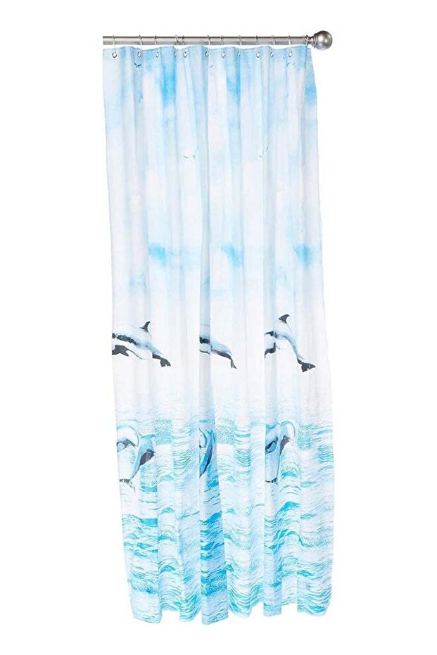 Home Pro PVC Shower Curtain 180x180 cm Size Printed Ocean