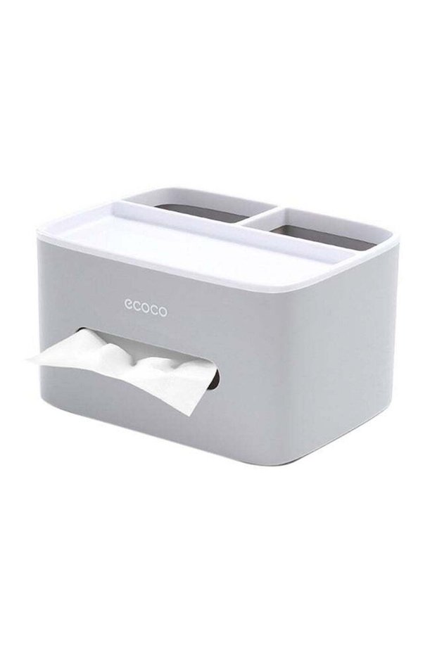 Multifunctional Facial Tissue Holder Grey 12.3x16.5x0.455centimeter