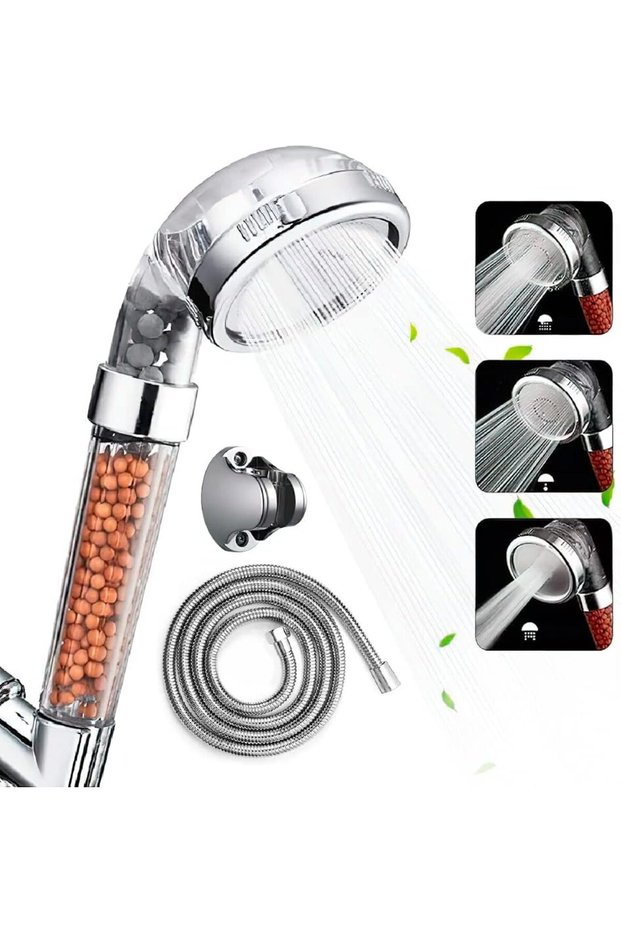 3 Mode Ionic Shower Head with Anti-Chlorine Mineral Beads
