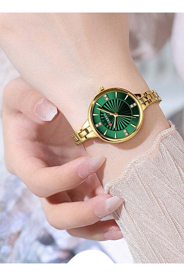 Women's Quartz Wrist Watch 9097 Round Metal Strap