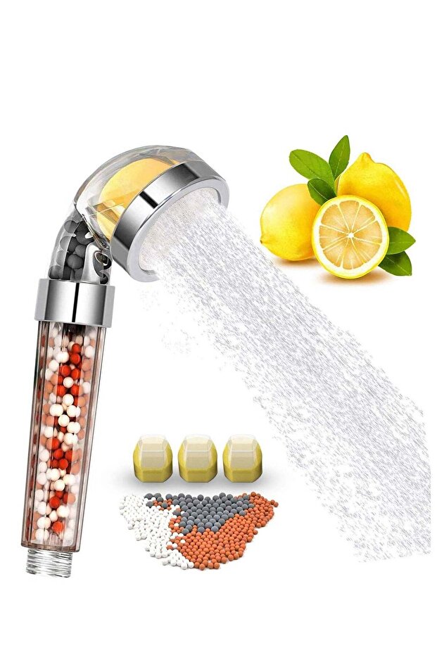 Vitamin C Filter Shower Head with 3 Replacement Balms - Handheld High Pressure Shower Head Remove C