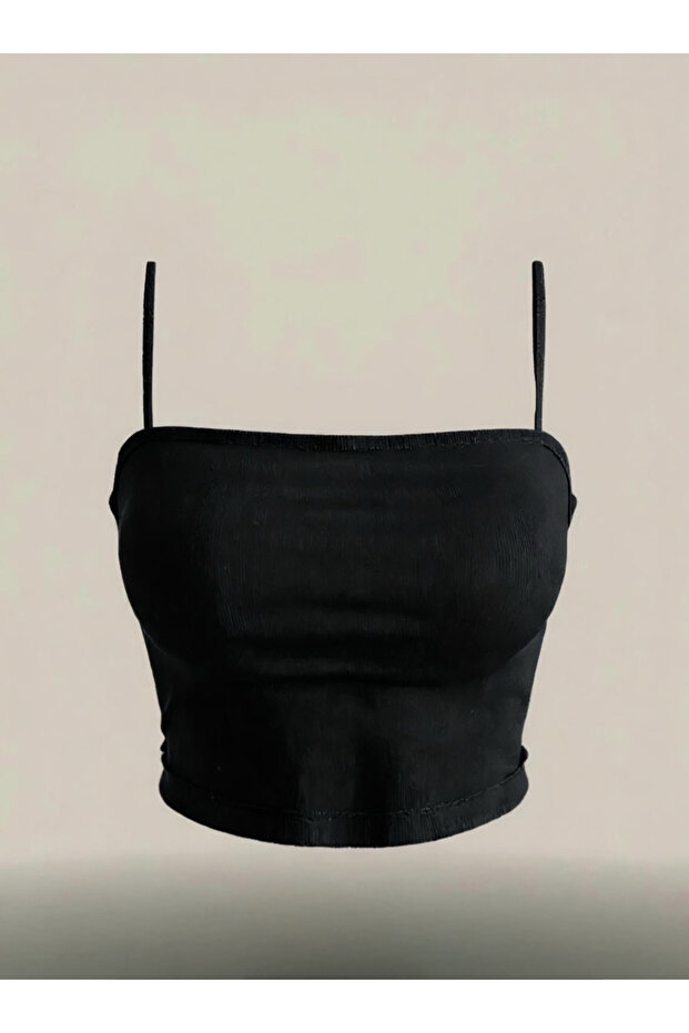 İnce Askılı Basic Crop Atlet - 2