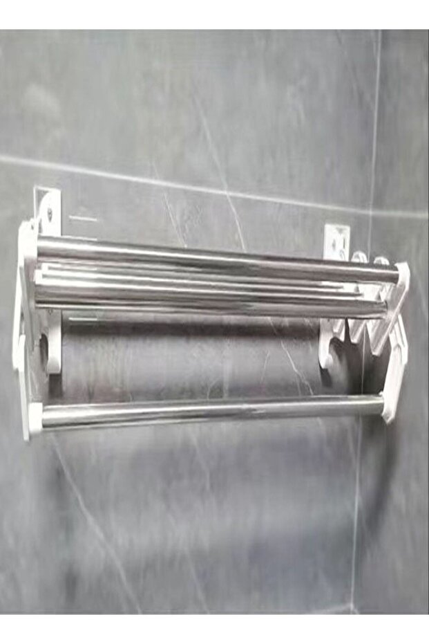 Foldable Durable Modern Design Bathroom Hardware Towel Rack Rod Hanger for Bathroom Kitchen 60x21x1