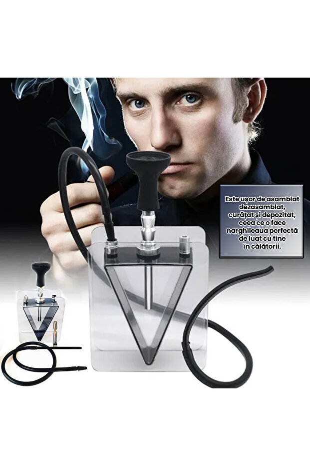 Portable Hookah - Transparent Black Model - 5