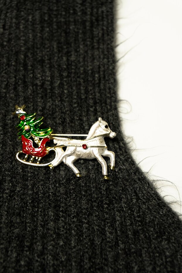 Yılbaşı Temalı Çelik Broş - 3