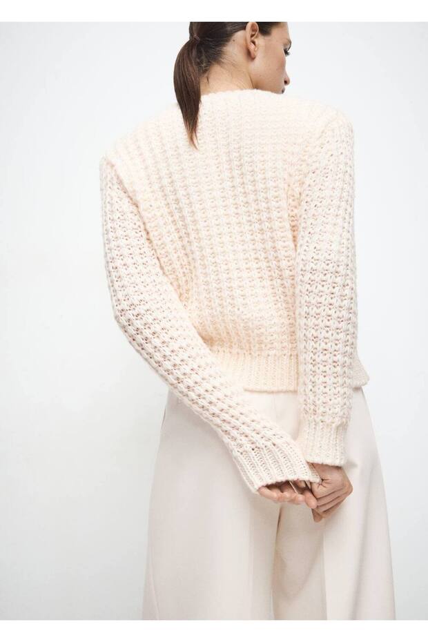 Ajur örgü kazak - 4