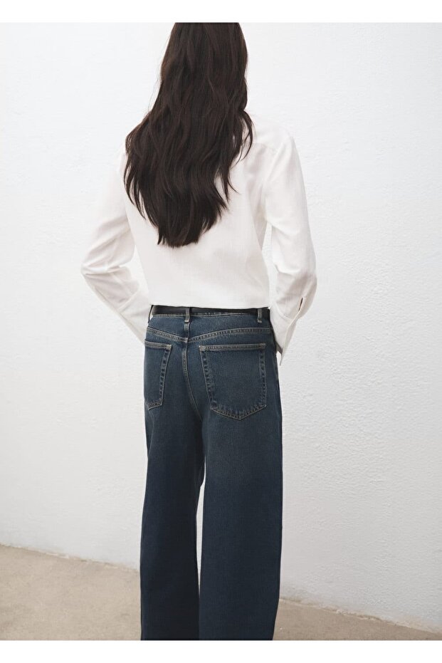 İşlemeli ajur örgü gömlek - 4