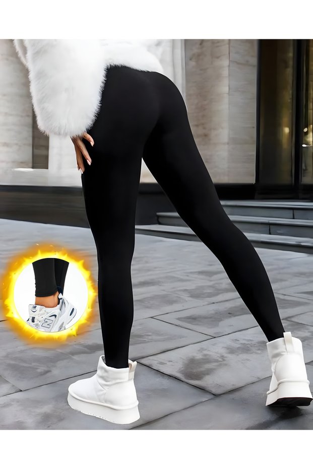 Women's Stretch Fabric High Waist Stretchy Outdoor Underwear Winter Thermal Leggings