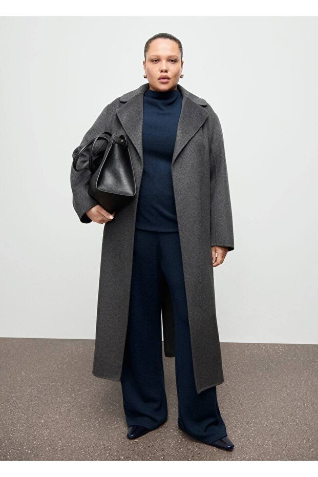 Perkins yaka ince örgü sweatshirt - 5