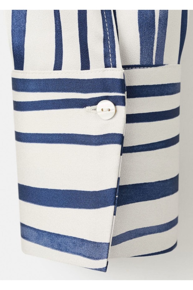 Dökümlü desenli gömlek - 8