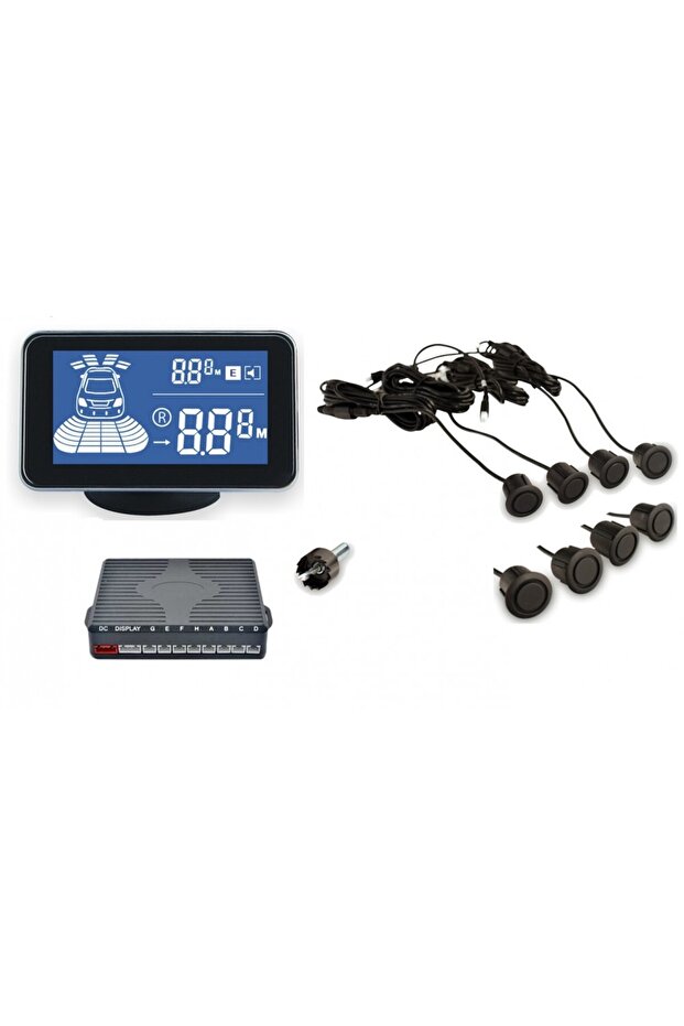 Front and rear parking sensors with timer, 8 sensors and LCD display KC-6000J - 2