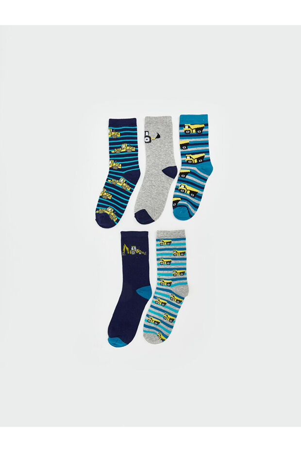 Patterned Boys' Ankle Socks 5 Pack