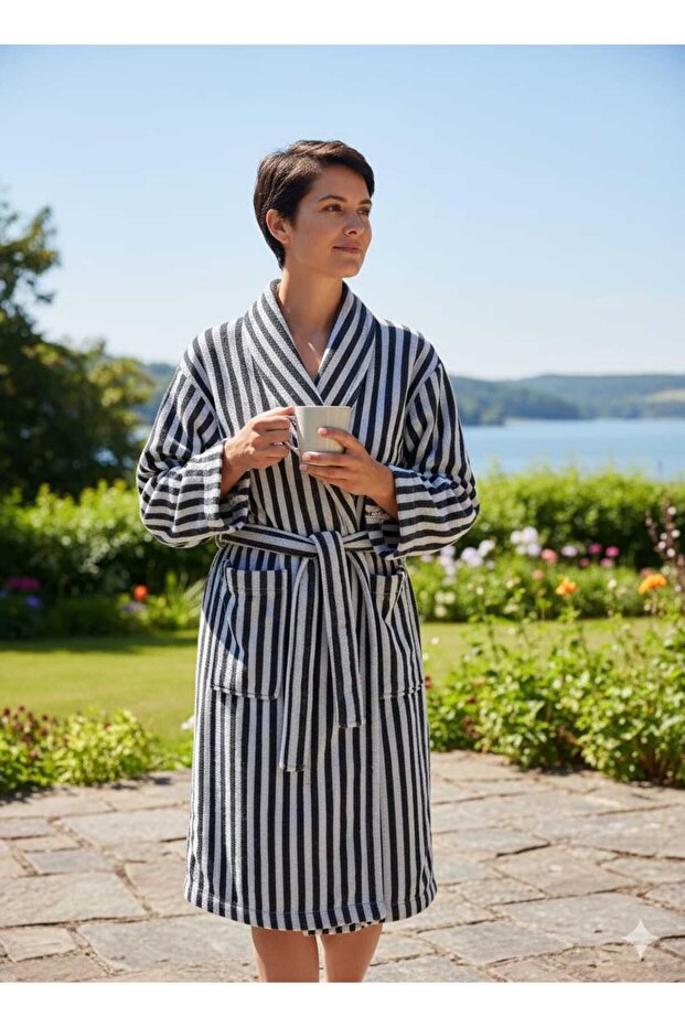 Hooded Bathrobe, Curly Bathrobe, 100% Cotton, Bath Sauna Bathrobe Women / Men Unisex Bathrobe